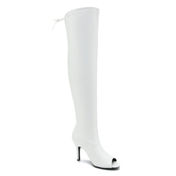 41lDMXvh9L.jpg Women's Peep Toe Thigh High Boots Over The Knee Boot Sexy Stiletto Heel Lace Up Open Toe Pull on Long Boots