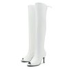 51fvPpc5T4L.jpg Women's Peep Toe Thigh High Boots Over The Knee Boot Sexy Stiletto Heel Lace Up Open Toe Pull on Long Boots