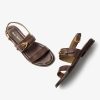 Flat Sandals for Women,Adjustable Strappy Sandals for Women,Summer Fashion Comfortable Open-Toe Wide Dress Leather Sandals for