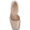 713x7qt0s0L.jpg Womens Buckle Strap Open Square Toe Chunky Stacked Block Heel Evangeline Comfort Foam Pumps