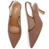 Kitten Heels for Women Slingback Pointed Closed Toe Heels Women's Pumps Shoes for Wedding, Party, Commuting