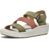 71COfq1fvTL.jpg Women's Ellecity Backstrap Open Toe Adjustable Comfortable Platform Wedge Sandal