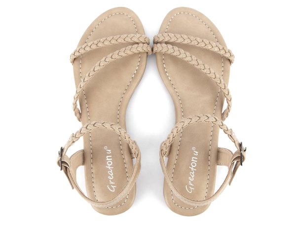 Women’s Flat Sandals Slip On Summer Gladiator Open Toe Braided Slingback Shoes
