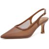 Kitten Heels for Women Slingback Pointed Closed Toe Heels Women's Pumps Shoes for Wedding, Party, Commuting