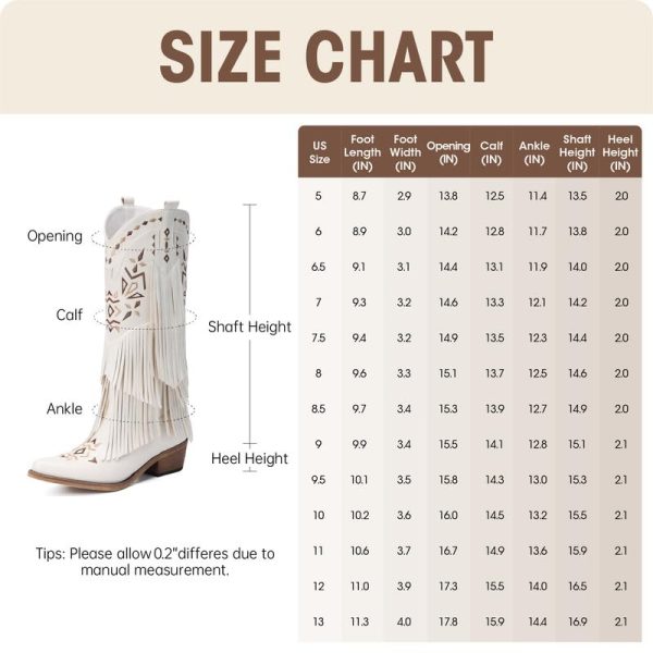 Cowboy Boots for Women - Fringe Knee High Cowgirl Boots with Classic Embroidery, Pointed Toe Pull on Retro Design, Perfect for