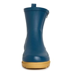 Women's Rain Boots, Mid Cut Rubber Rain Boots for Women - Waterproof Ankle Boots with Side Zipper