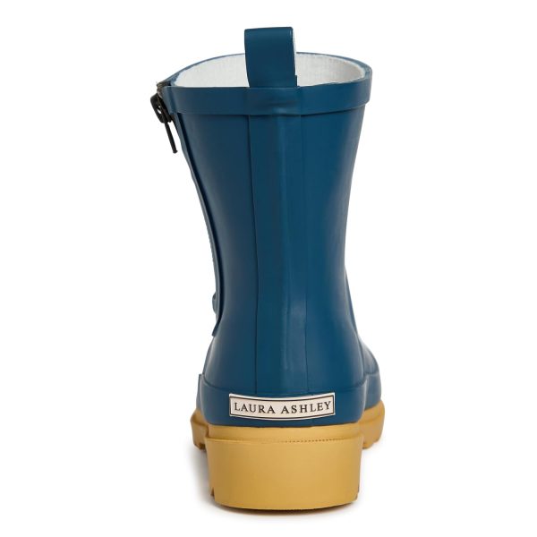 Women's Rain Boots, Mid Cut Rubber Rain Boots for Women - Waterproof Ankle Boots with Side Zipper