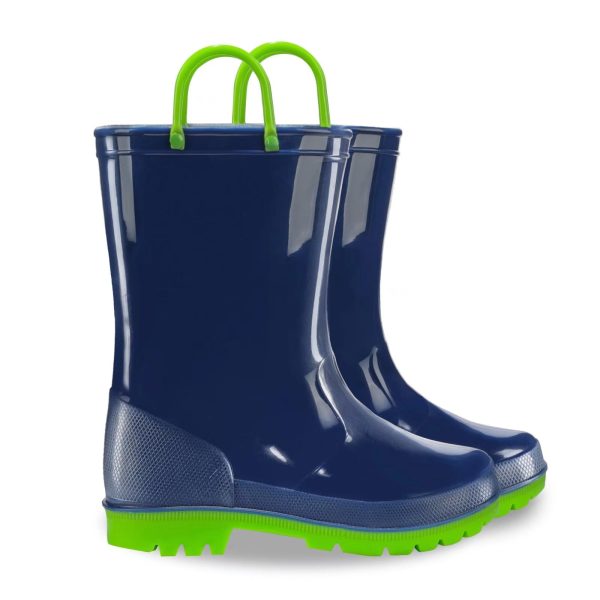 61-C4QjCGUL.jpg Boys Girls Rain Boots Toddler Kids Waterproof Boots Children Lightweight Rain Shoes with Handles