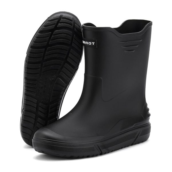Rain Boots for Men Waterproof Fashionable Rubber Boots Non-slip Outdoor Garden Boots Mid Calf Muck Work Shoes Comfort