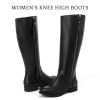 61JxNNBa9AL.jpg Women's Knee High Boots - Stylish and Comfortable Round Toe Low Heel Riding Combat Tall Boots with Side Zipper Closure for Fall