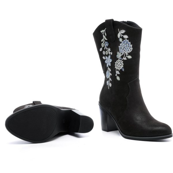 Women's Wide Width Cowboy Cowgirl Boots - Wide Calf Pointed Toe Pump Heel Women's Western Boots.