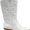 RENO ~ Women Western Cowboy Stitched Pointe Toe Low Heel Ankle Mid Shaft Fashion Boots