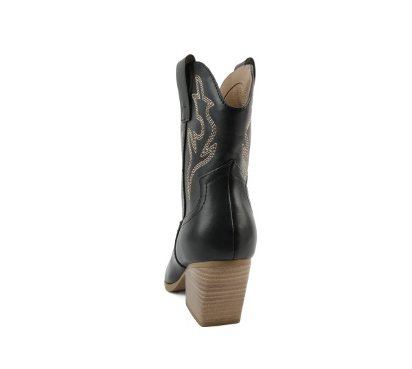 “BLAZING” ~ Women Western Bootie Pointe Toe with Low Heel (Wide Fit Available)