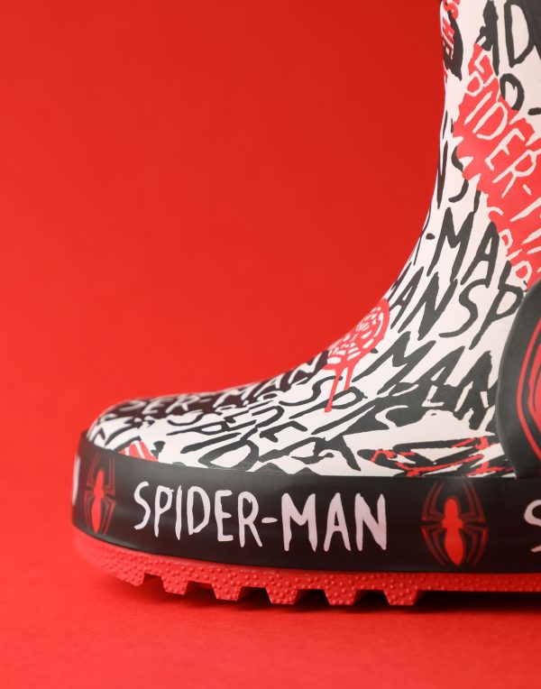 Spiderman Boys Red Wellys | Character Spiderman Kids Shoes Comics Superhero Rain Boots | Children's Waterproof Wellington Boots