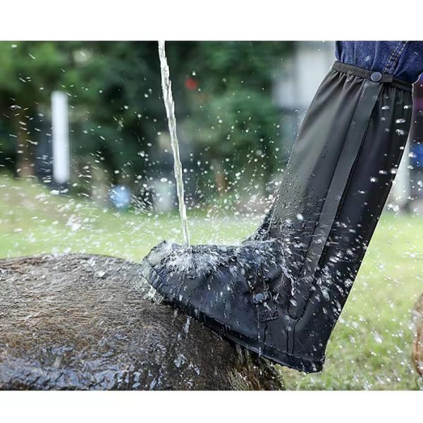Waterproof Shoe Covers for Rain, Outdoor Cycling Non-Slip Rain Boots Covers Foldable Reusable Overshoes with Reflector for Women
