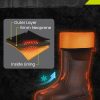 Rubber Work Boot for Men with Steel Shank, Waterproof Anti Slip Hunting Boot, Warm 6mm Neoprene Hunting Mud Boot, Sturdy Black
