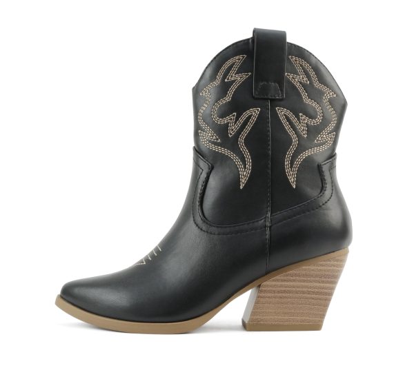 “BLAZING” ~ Women Western Bootie Pointe Toe with Low Heel (Wide Fit Available)