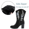 Women's Wide Width Cowboy Cowgirl Boots - Wide Calf Pointed Toe Pump Heel Women's Western Boots.