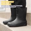 71OLhazqfGL.jpg Rain Boots for Women men, Rubber Boots Waterproof with PVC Unique Design, Comfort Lightweight Work Mud Boots, Resistant Durable