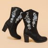 Women's Wide Width Cowboy Cowgirl Boots - Wide Calf Pointed Toe Pump Heel Women's Western Boots.