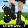 Rain Boots for Men Waterproof Fashionable Rubber Boots Non-slip Outdoor Garden Boots Mid Calf Muck Work Shoes Comfort