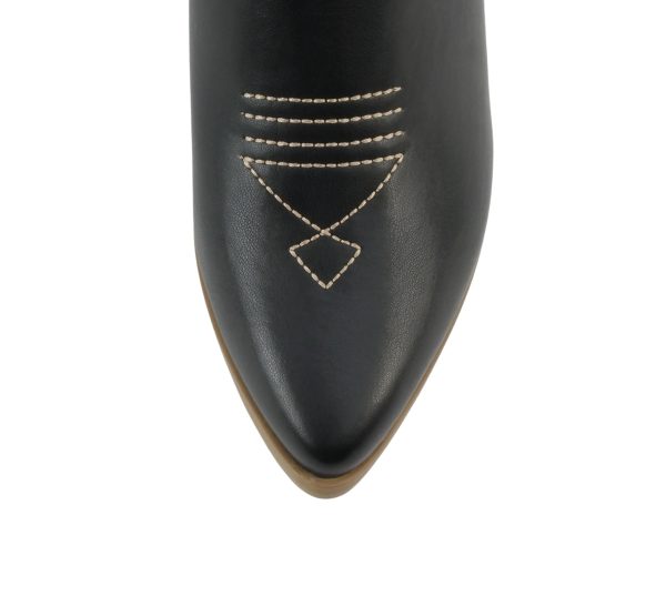 “BLAZING” ~ Women Western Bootie Pointe Toe with Low Heel (Wide Fit Available)