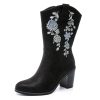 Women's Wide Width Cowboy Cowgirl Boots - Wide Calf Pointed Toe Pump Heel Women's Western Boots.