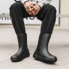 71ecAOY6DPL.jpg Rain Boots for Women men, Rubber Boots Waterproof with PVC Unique Design, Comfort Lightweight Work Mud Boots, Resistant Durable