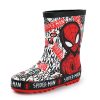 Spiderman Boys Red Wellys | Character Spiderman Kids Shoes Comics Superhero Rain Boots | Children's Waterproof Wellington Boots