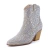 Women's Bravo Rhinestone Western Boots with +Memory Foam, Sparkly Cowboy Ankle Booties