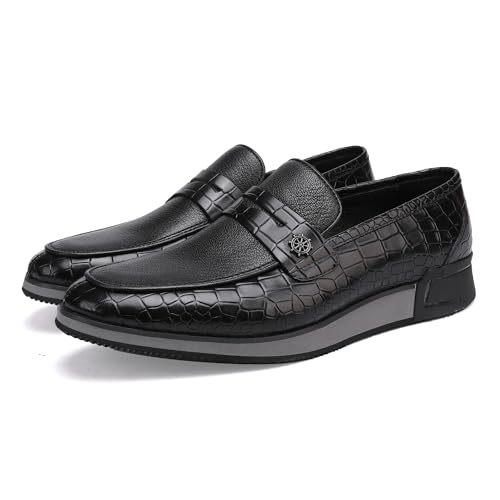 41YtkCnhDiL.jpg Casual Men's Dress Sneakers Shoes, Fashion Business Loafer Classic Leather Dress Shoes for Mens