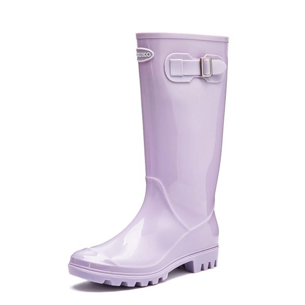 Women's Tall Rain Boots Garden Boots Waterproof Wellington Rubber Boots