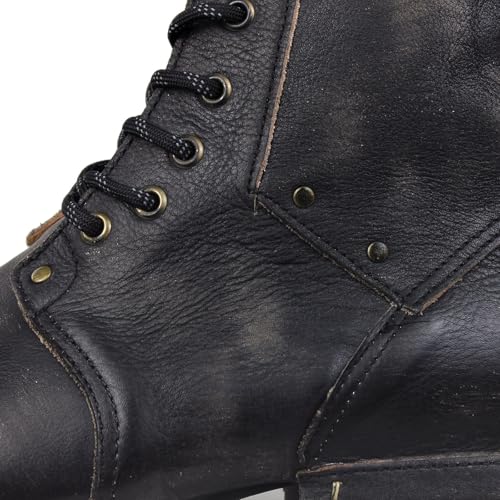 Vintage Brown Moto Boots for Men Fashion lace-up Leather Retro Chukka Boots Casual Shoes OS-6015-6-Vintage-US-R