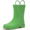 Toddler Kids Rain Boots for Boys Girls Waterproof Easy-on Handles Rainboots