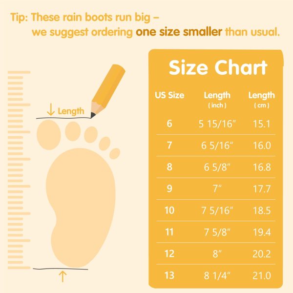 Toddler Rain Boots,Waterproof kids Chelsea Rain Boots for Boys and Girls