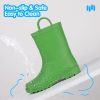 Toddler Kids Rain Boots for Boys Girls Waterproof Easy-on Handles Rainboots