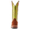 Womens Futurity Boon Croc Snip Toe Pull On Dress Boots Knee High Low Heel 1-2" - Blue, Brown