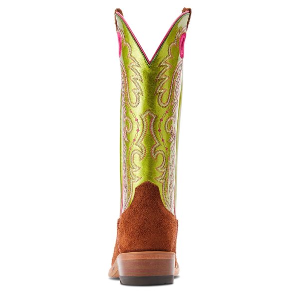 Womens Futurity Boon Croc Snip Toe Pull On Dress Boots Knee High Low Heel 1-2" - Blue, Brown