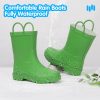 Toddler Kids Rain Boots for Boys Girls Waterproof Easy-on Handles Rainboots