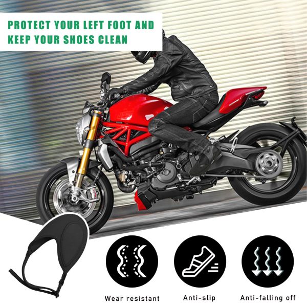 Motorcycle Shoe Protector, Anti-Slip Motorbike Gear Shifter Shoe Cover Pad with Buckle, Motorcycle Shifter Gear Shoe Toe