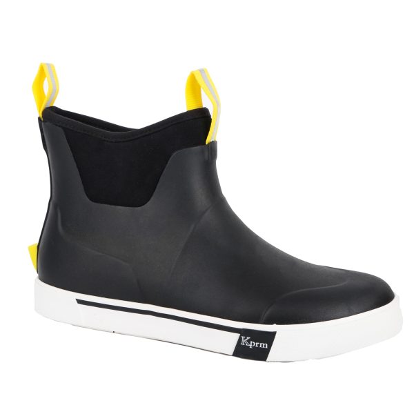 Men's Deck Boots Waterproof Ankle Rubber Rain Boots High-Performance Saltwater Fishing Booties