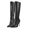 71S6bQaVYAL.jpg Women's Pointed Toe Under the Knee High Boots Stiletto High Heels