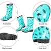 Waterproof Womens Rain Boots insulated,Lightweight Rubber fashion Boots in Gardening,Warm and Comfortable Wide Calf Rain Boots