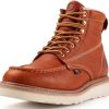6 in Mens Soft Toe Work Boots for Men-Full Grain Leather,GoodyearWelt,Non-Slip EH Safety Industial Construction Wedge Moc Toe