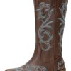 71eSkmtMFvL.jpg 9808 Cowboy Boots for Women Wide Calf, Mid Calf Cowgirl Boots with Low Heel, Western Shoes with Side Zipper