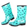 Waterproof Womens Rain Boots insulated,Lightweight Rubber fashion Boots in Gardening,Warm and Comfortable Wide Calf Rain Boots