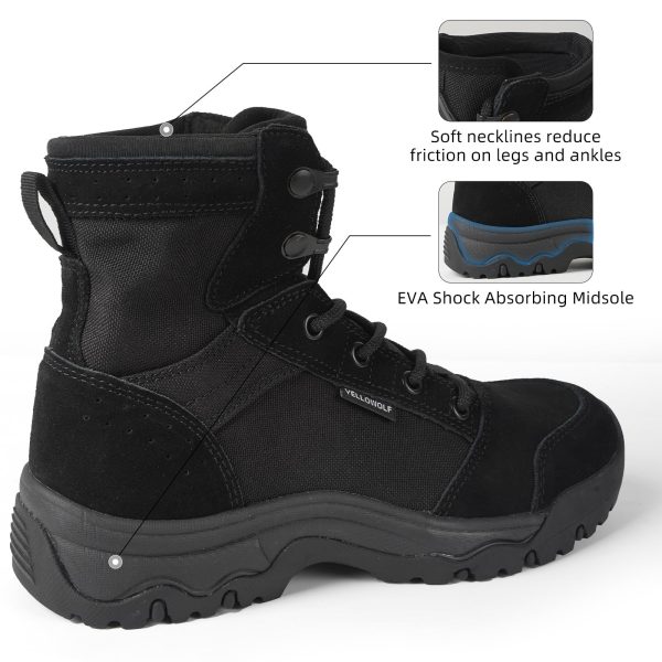 Women's 6 Inch Lightweight Tactical Combat Boots - Army Desert Boots