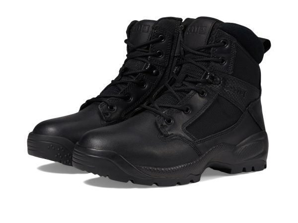 Tactical Men's ATAC 2.0 Work Boots, 6-Inch, Side Zipper, Black, Style 12394ABR