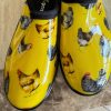 Flat Garden Shoes for Women Waterproof Slip-On Womens Rubber Rain Shoes Gardening Clogs with Comfort Insole