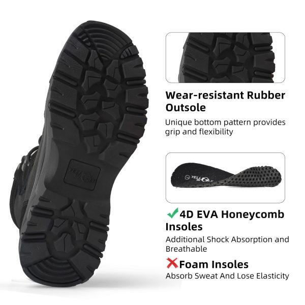 Women's 6 Inch Lightweight Tactical Combat Boots - Army Desert Boots